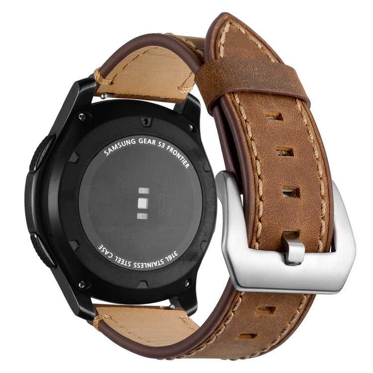 Samsung Gear S3 / Samsung Gear S3 Frontier Ægte læder Rem - Brun#serie_2