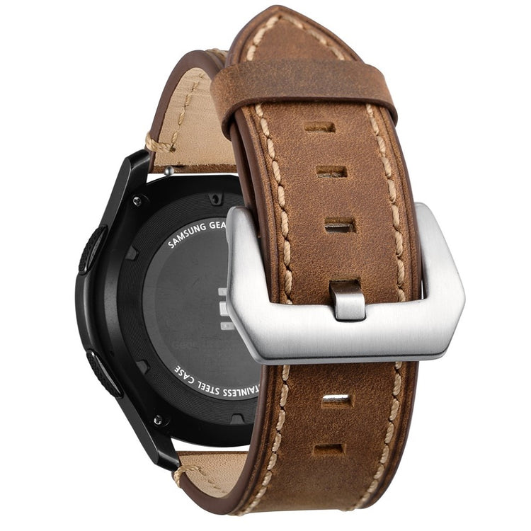 Samsung Gear S3 / Samsung Gear S3 Frontier Ægte læder Rem - Brun#serie_2