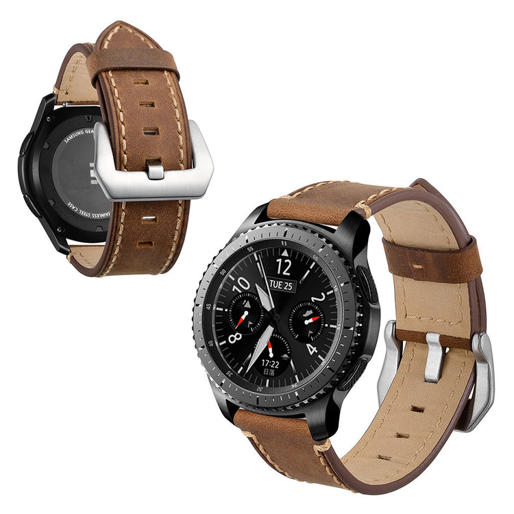 Samsung Gear S3 / Samsung Gear S3 Frontier Ægte læder Rem - Brun#serie_2