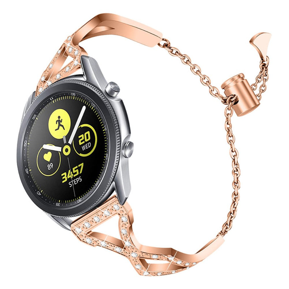 Samsung Gear S3 Frontier / Samsung Gear S3 Metal og Rhinsten Rem - Pink#serie_1