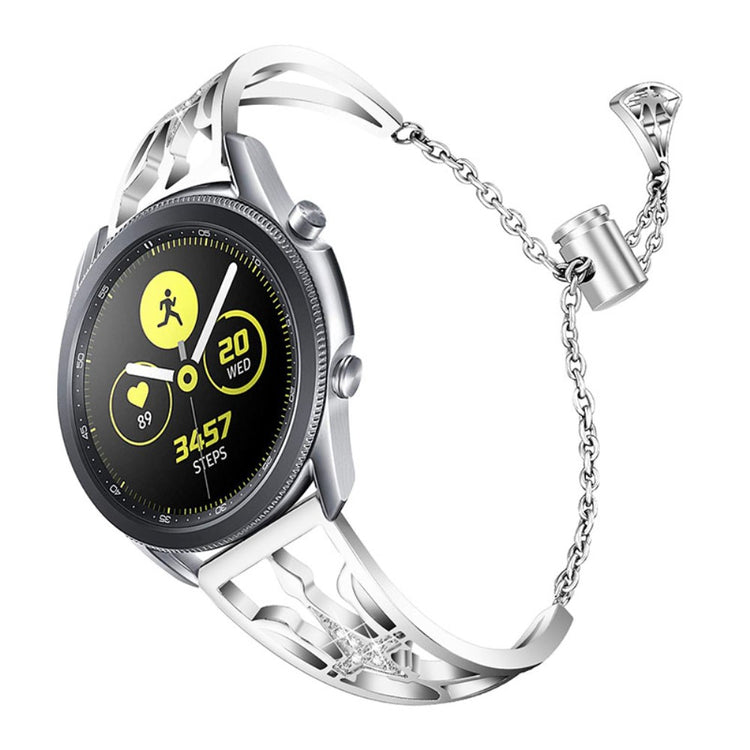 Samsung Gear S3 Frontier / Samsung Gear S3 Metal og Rhinsten Rem - Sølv#serie_3