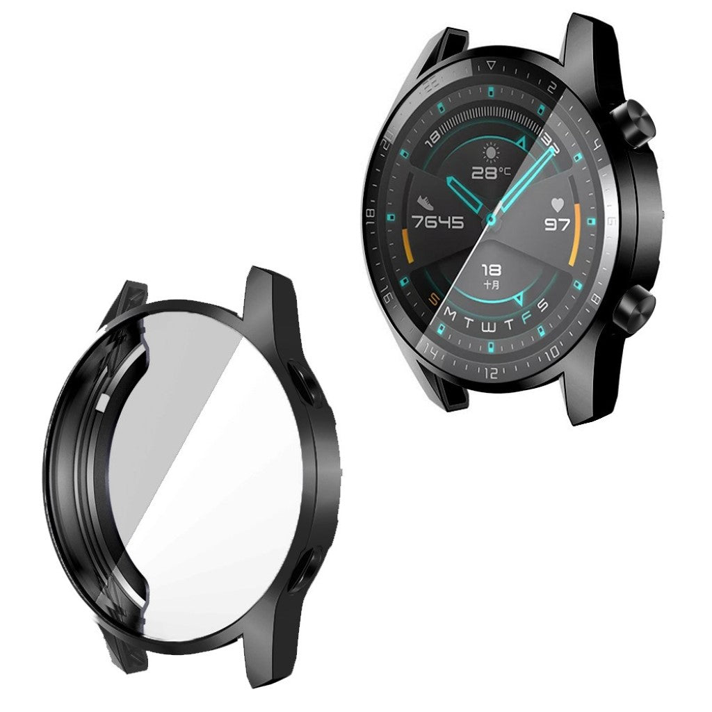 Mega Fed Huawei Watch GT 2 46mm Silikone Cover - Sort#serie_1