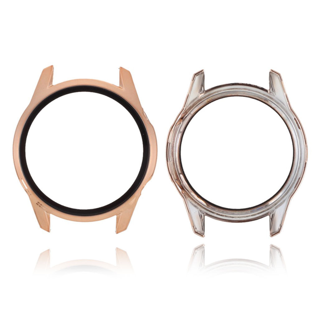 Mega Godt Huawei Watch GT 2 46mm Cover med Skærmbeskytter i Silikone og Hærdet Glas - Brun#serie_5