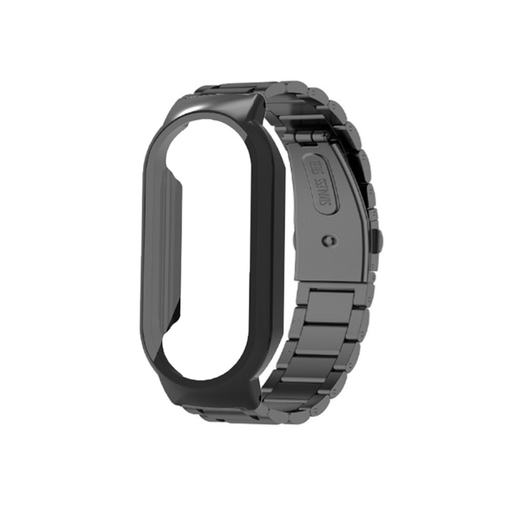 Helt vildt pænt Xiaomi Mi Band 7 Metal og Glas Rem - Sort#serie_043
