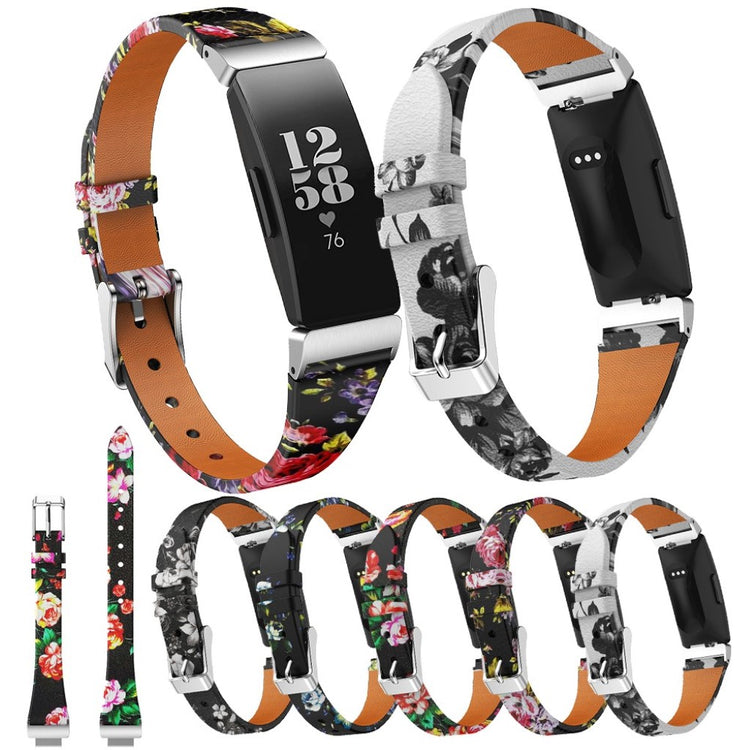 Helt vildt rart Fitbit Inspire Ægte læder Rem - Hvid#serie_1