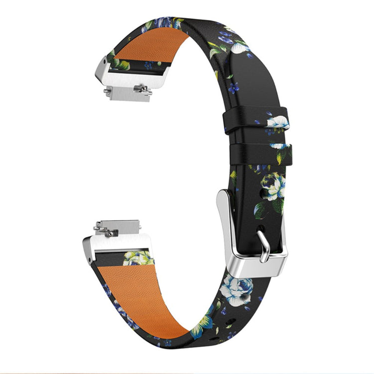 Vildt rart Fitbit Ace 2 / Fitbit Inspire Ægte læder Rem - Sort#serie_5