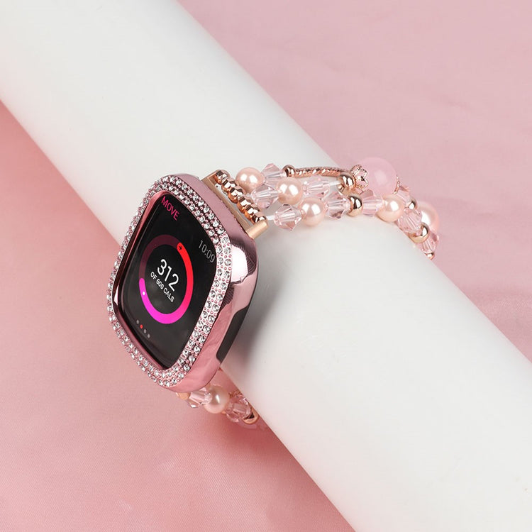 Cool Fitbit Sense 2 / Fitbit Versa 4 Plastik Rem - Pink#serie_2