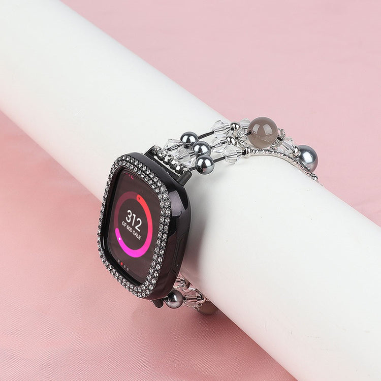 Cool Fitbit Sense 2 / Fitbit Versa 4 Plastik Rem - Sort#serie_3