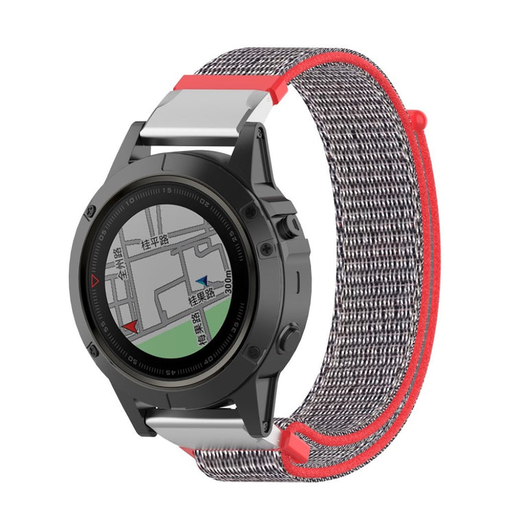Nydelig Universal Garmin Nylon Rem - Sølv#serie_4