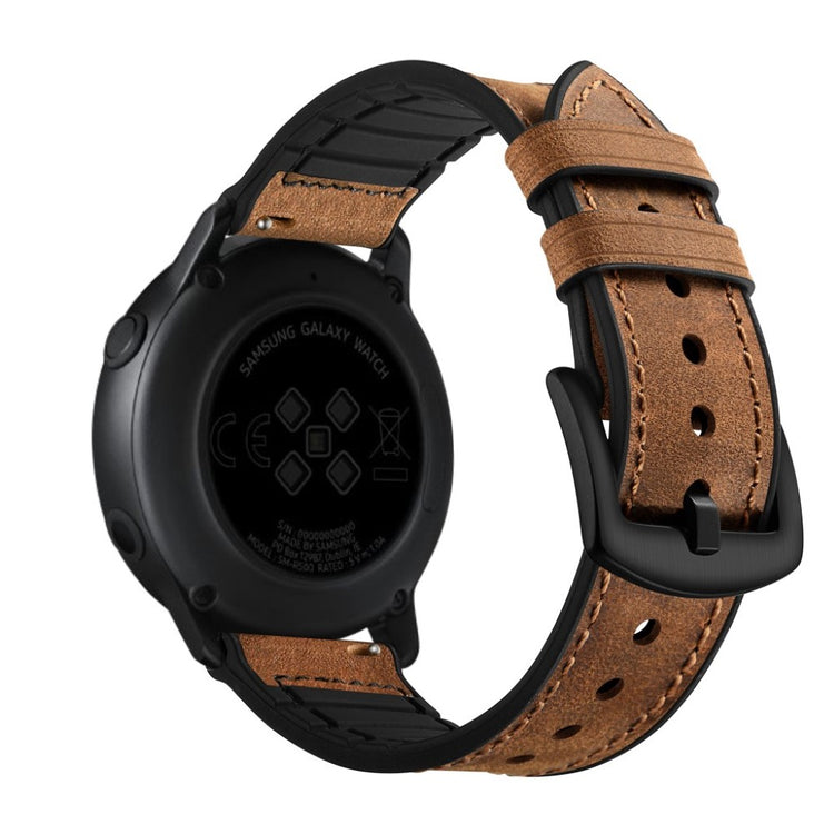 Fed Garmin Vivoactive 3 / Garmin Vivomove HR Ægte læder Rem - Brun#serie_049