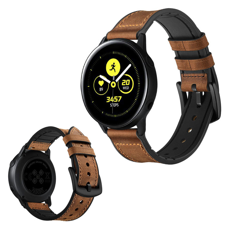 Fed Garmin Vivoactive 3 / Garmin Vivomove HR Ægte læder Rem - Brun#serie_049