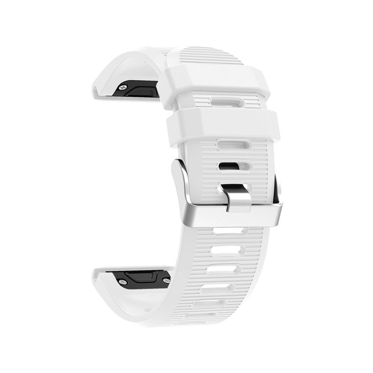 Tidsløst Garmin Fenix 5X Plus Silikone Rem - Hvid#serie_1