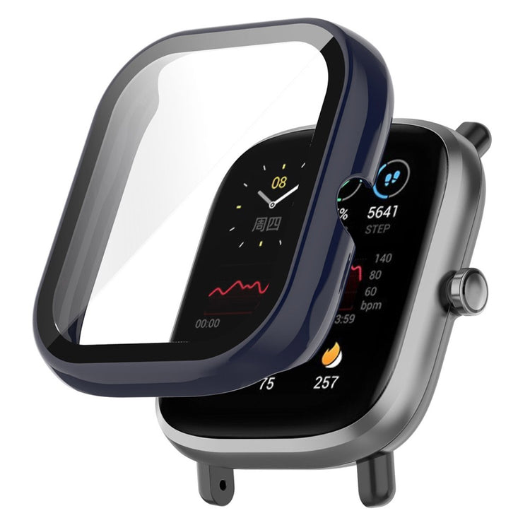 Godt Universal Amazfit Cover med Skærmbeskytter i Plastik og Hærdet Glas - Gennemsigtig#serie_2