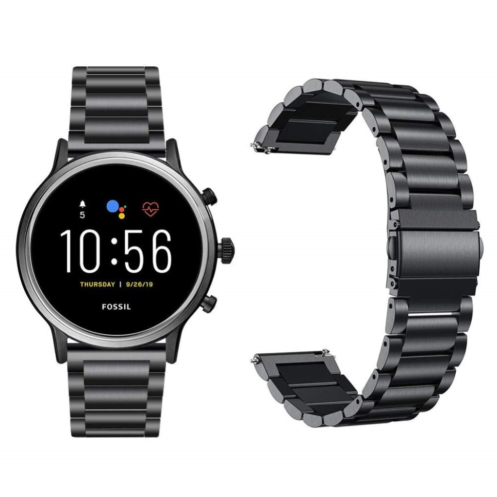 Fossil Gen 5 Carlyle HR / Fossil Gen 5 Julianna HR Metal Rem - Sort#serie_9