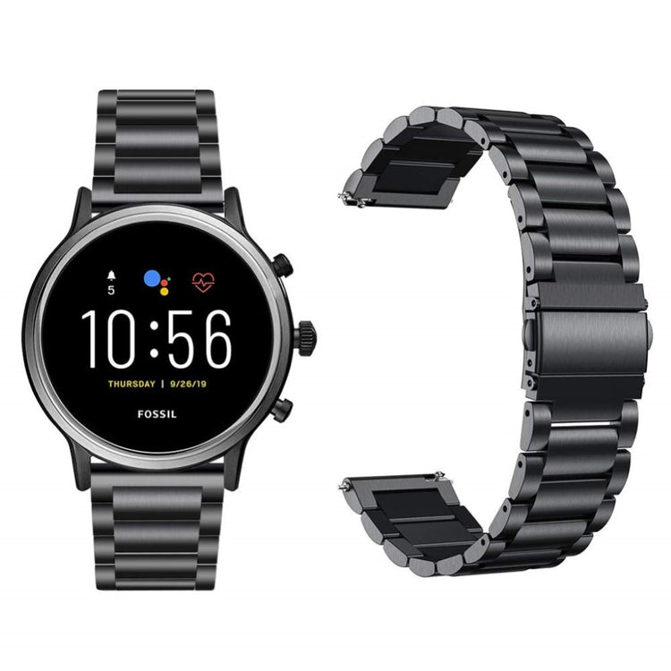Fossil Gen 5 Carlyle HR / Fossil Gen 5 Julianna HR Metal Rem - Sort#serie_9