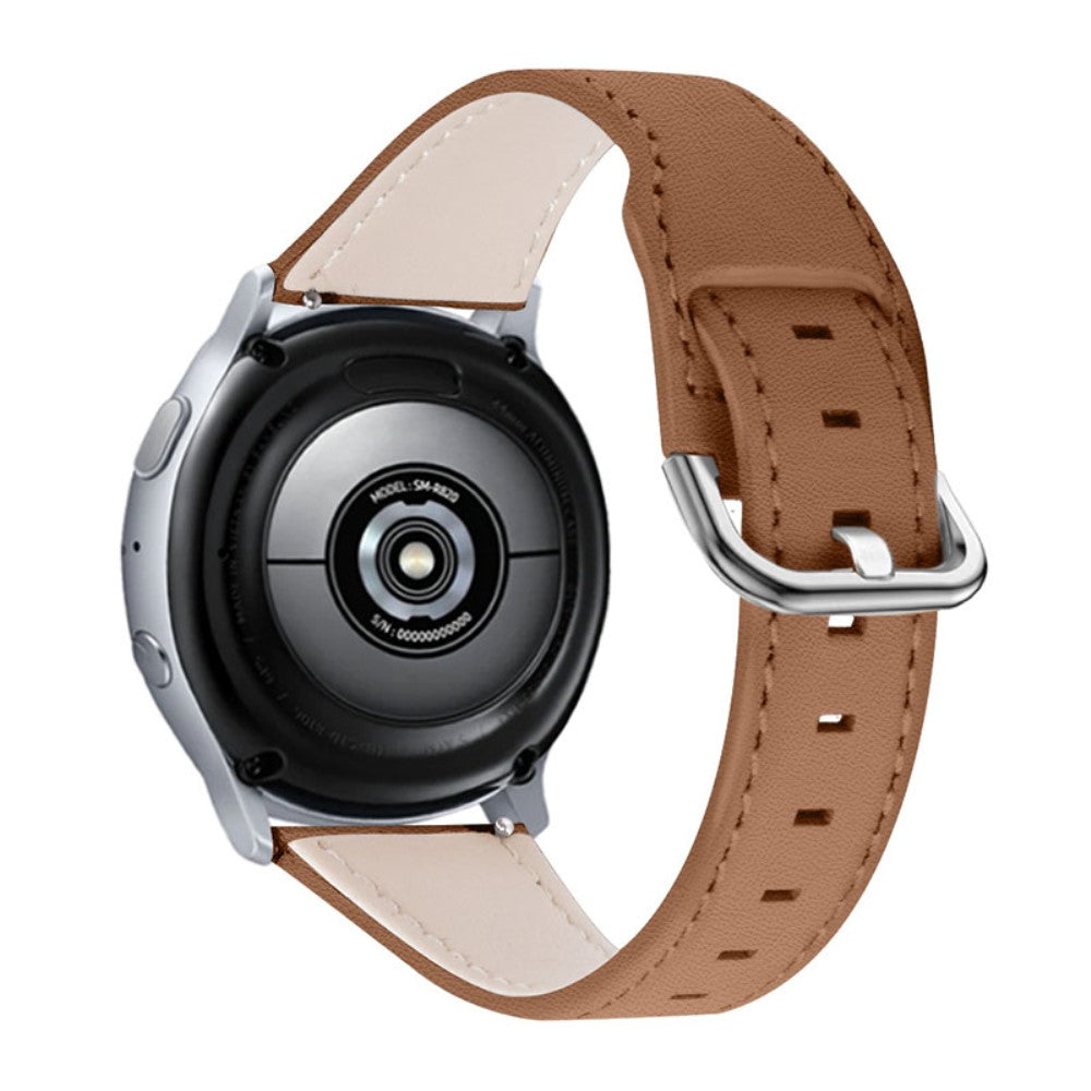 Haylou Solar LS05 / Xiaomi Mi Watch Color Ægte læder Rem - Brun#serie_1