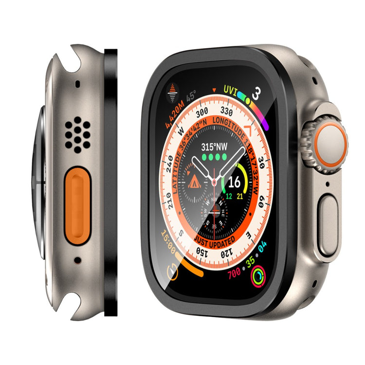 Vildt Fint Universal Cover med Skærmbeskytter i Metal og Glas passer til Apple Watch Ultra 2 / Apple Watch Ultra - Lilla#serie_5