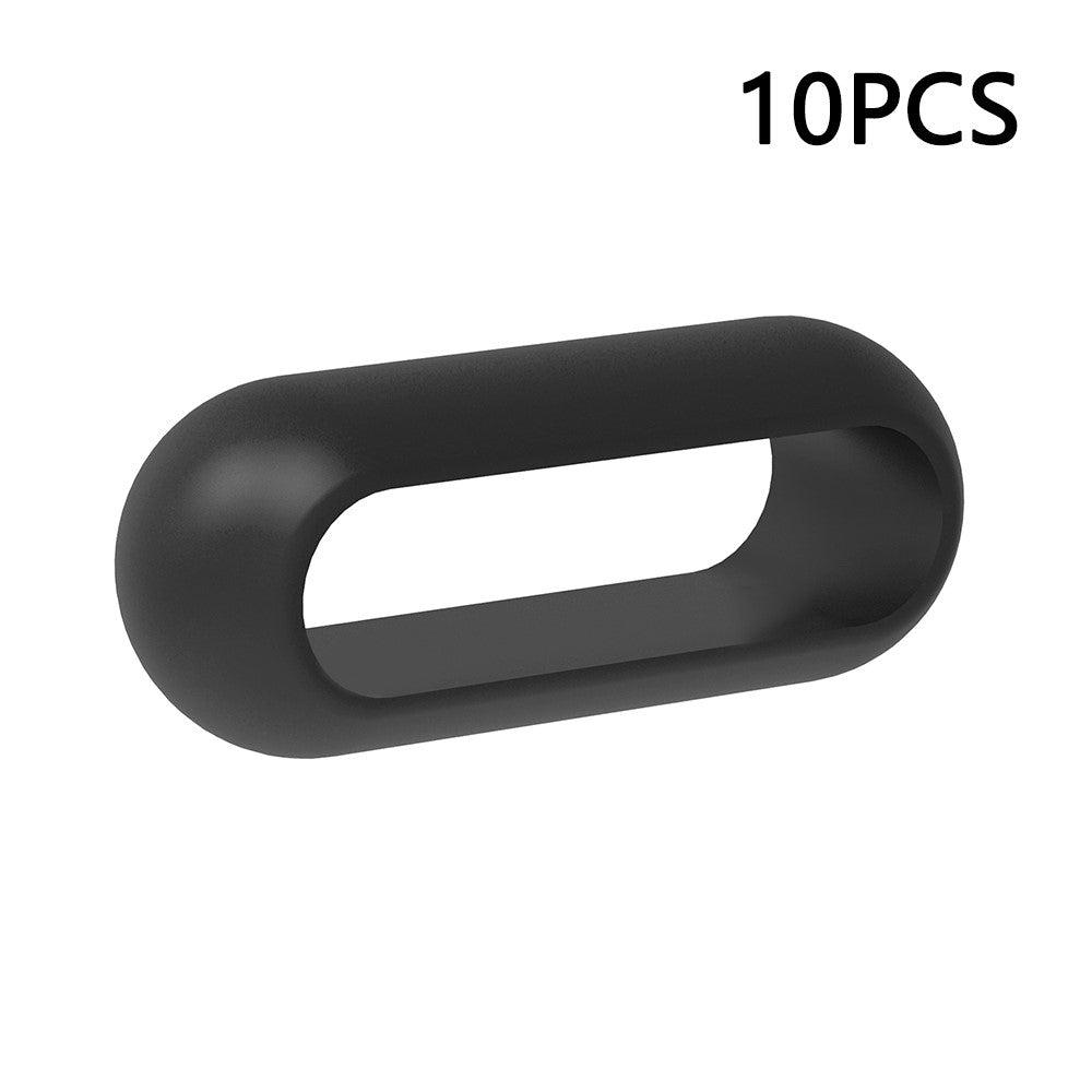 10Pcs Xiaomi Smart Band 8 Pro Watch Band Silicone Holder Loop Watch Strap Fastener Ring - Black - Sort#serie_1