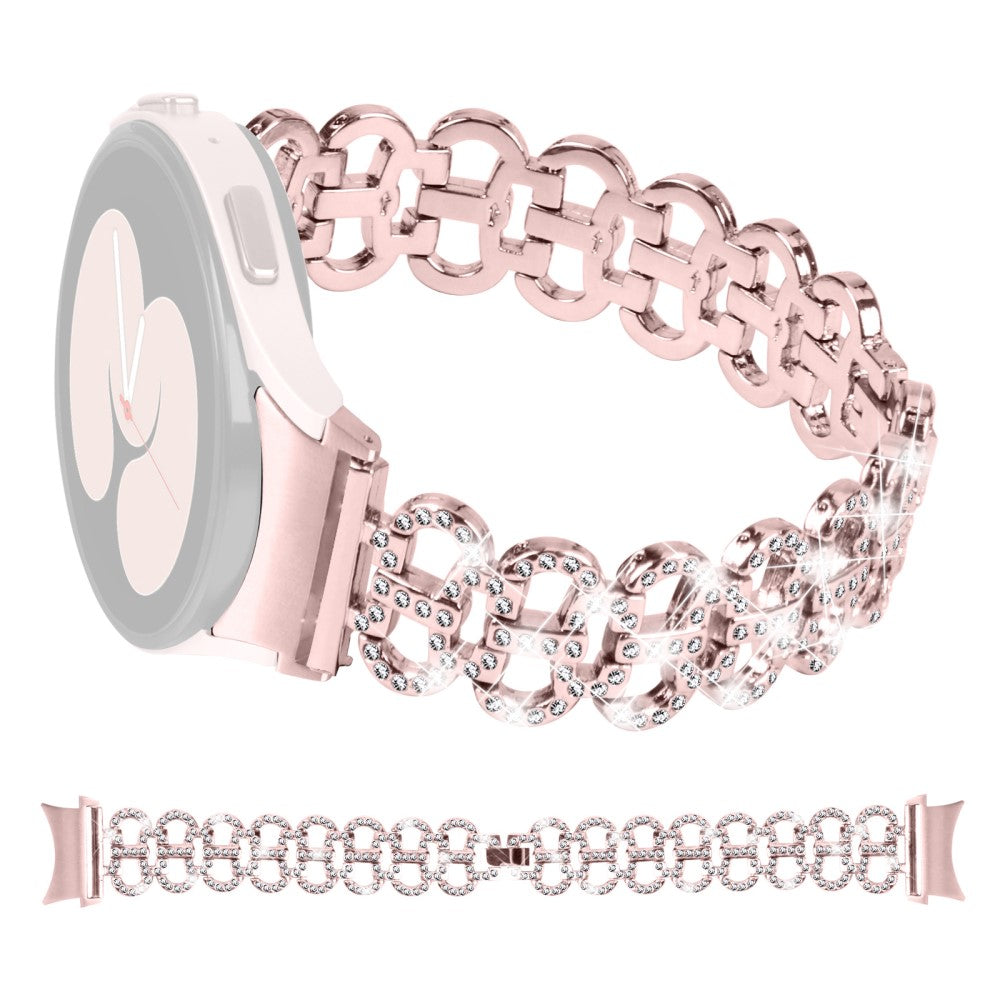 Rhinestones Watch bandsamsung Galaxy Watch 5 / Watch4 40 / 42 / 44 / 46MM Gourd Shape Alloy Strap - Pink#serie_221