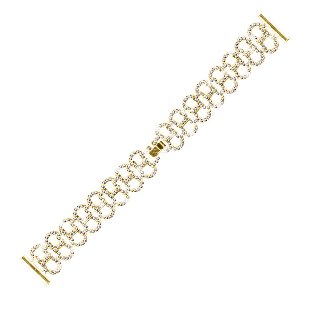 Garmin Vivomove 3 / GarminMove 3 Shiny Rhinestones Watch Strap Gourd Design Alloy band  - Gold#serie_2