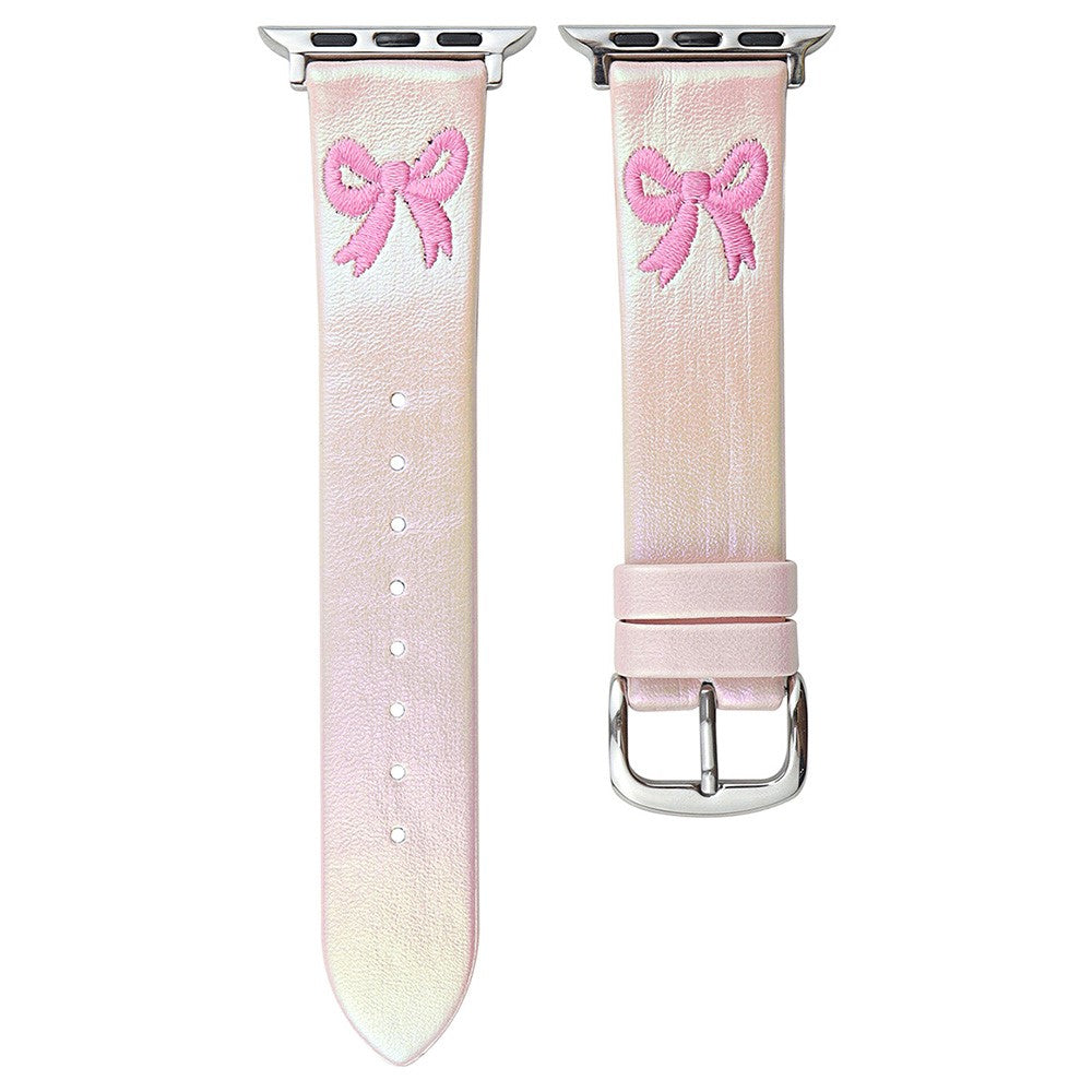 Apple Watch Series 49mm - 45mm - 44mm - 42mm Watch Band Bowknot Decor - Gradient Light Pink#serie_2