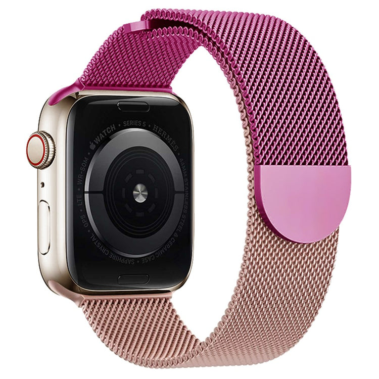 Apple Watch Series 49mm - 45mm - 44mm - 42mm Gradient Milanese Strap - Purple+Rose Pink#serie_7