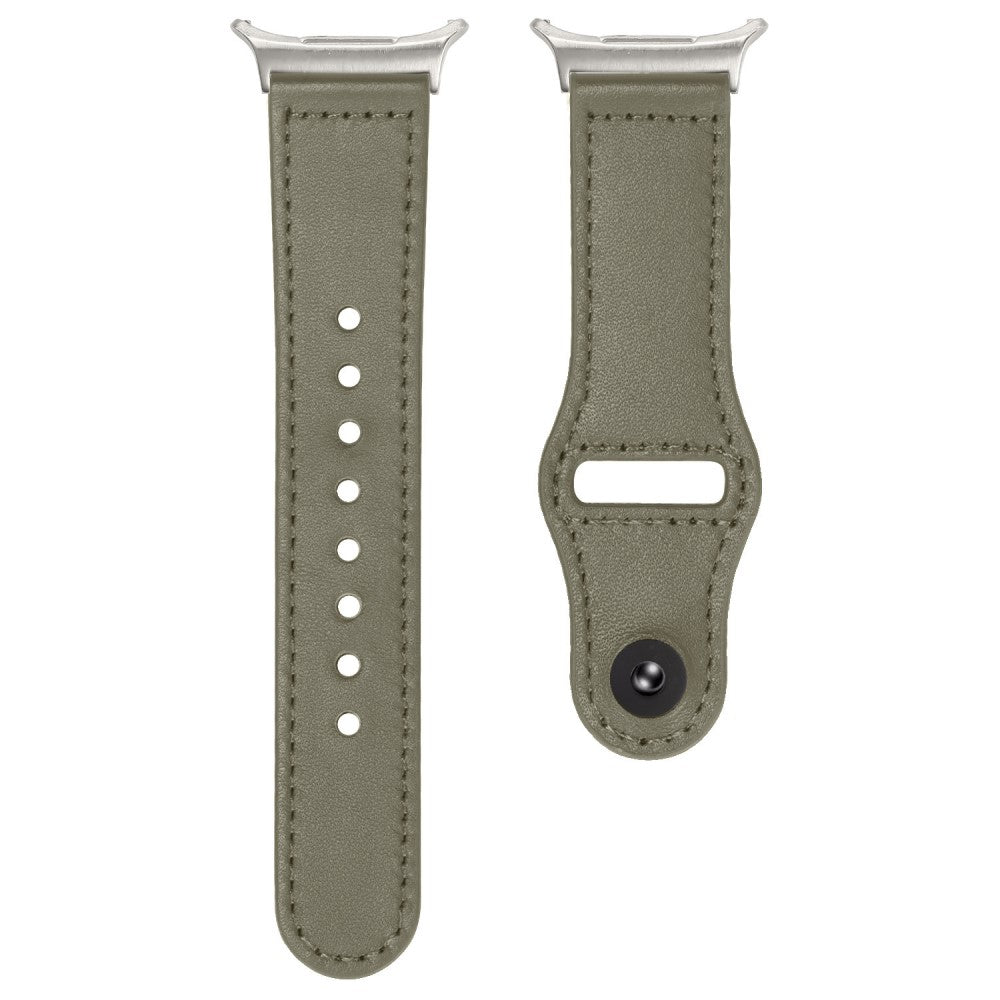 Samsung Galaxy Watch Ultra 47mm Watch Strap Genuine Cow Leather Rivet Buckle Band - Dark Grey#serie_2