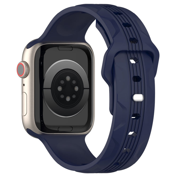 KALEBOL Apple Watch Series 41mm - 40mm - 38mm Silicone Watch Band Vertical Strip Texture - Midnight Blue#serie_9