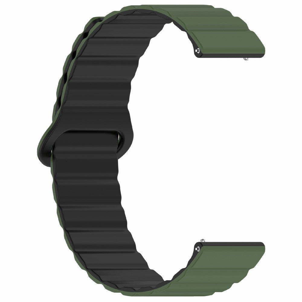 Garmin Venu 3 Silicone Watch Band Magnetic 22mm Universal Replacement Strap - Army Green+Black#serie_4