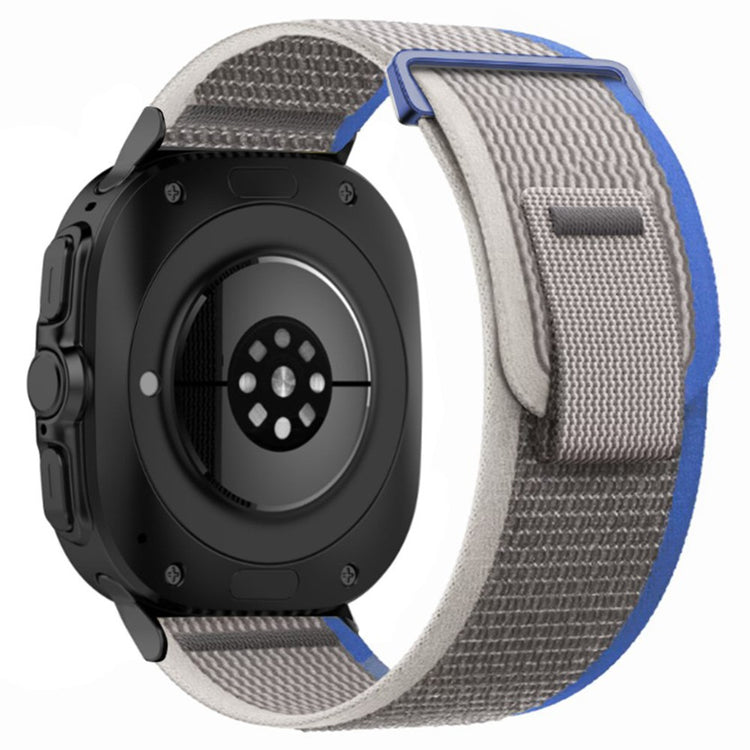 Samsung Galaxy Watch Ultra 47mm Nylon Watch Band Adjustable Loop Fastener Strap - Blue+Grey#serie_6