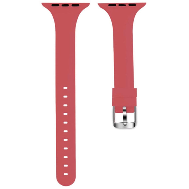 Apple Watch Series 41mm - 40mm - 38mm Band Soft Silicone Watch Strap - Coral Red#serie_4