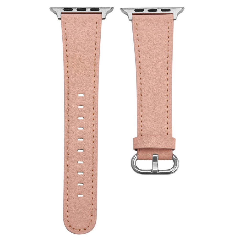 Apple Watch Series 41mm - 40mm - 38mm Genuine Cow Leather Strap - Pink#serie_6