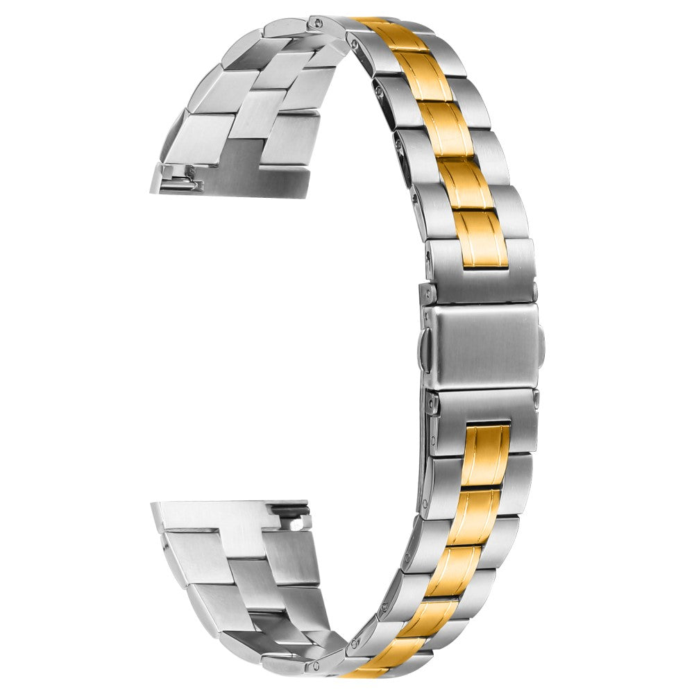 Samsung Galaxy Watch3 45mm Band Three-Beads Stainless Steel Watch Strap Replacement - Silver+Gold#serie_3