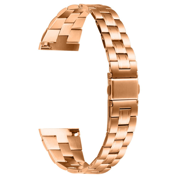 Fitbit Versa Lite / Versa 2 / Versa Watch Strap Stainless Steel Three-Beads Wrist Band - Rose Gold#serie_7