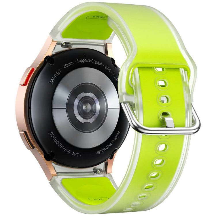 KALEBOL Samsung Galaxy Watch7 44mm 40mm / Watch FE 40mm Silicone Watch Band Glacier Translucent Strap - Translucent Lime#serie_8