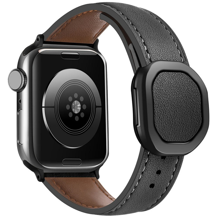 KALEBOL Apple Watch Series 41mm - 40mm - 38mm Genuine Cow Leather Band - Black#serie_6