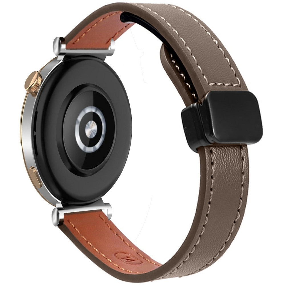 Samsung Galaxy Watch 22mm Magnetic Buckle Slim Microfiber Leather Watch Strap - Caramel Brown#serie_4