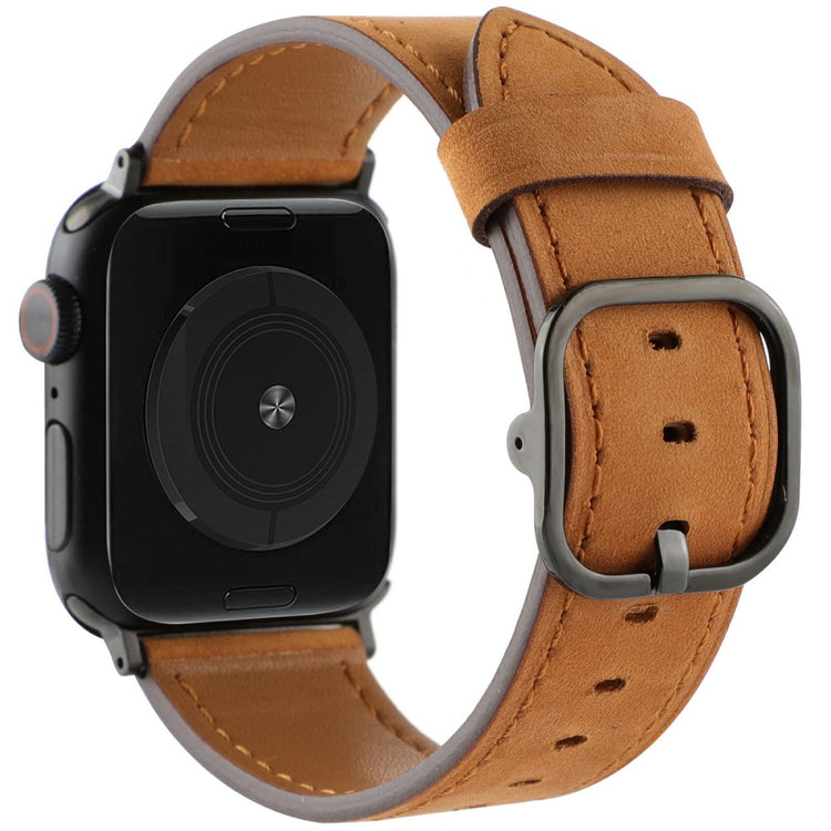 Genuine Cow Leather Strap for Apple Watch Series 41mm - 40mm - 38mm Band - Matte Dark Brown#serie_6