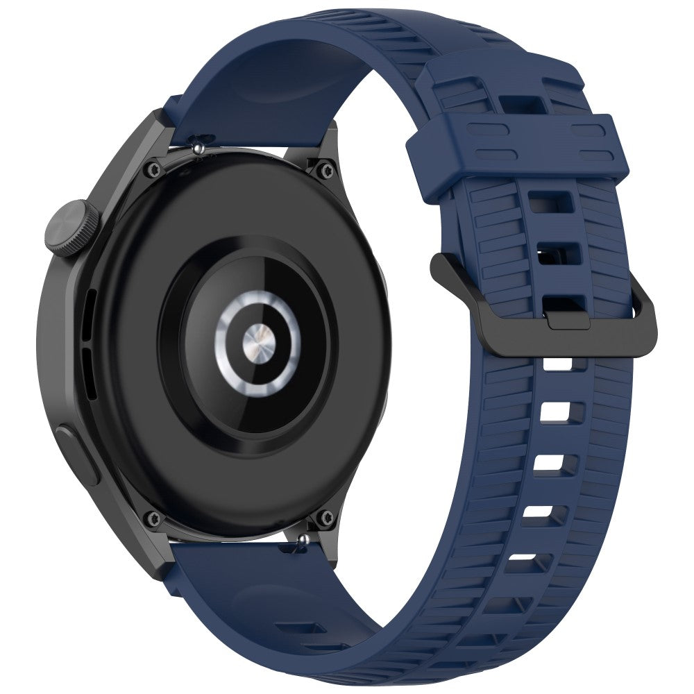 KALEBOL 20mm Watch Strap for Huawei Watch GT 3 42mm / GT 3 Pro 43mm Tire Texture Silicone Wrist Band - Navy Blue#serie_4