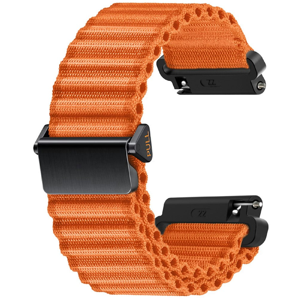 22mm Nylon Band for Huawei Watch 4 / 4 Pro / GT 4 46mm Wave Design Watch Strap - Orange#serie_1