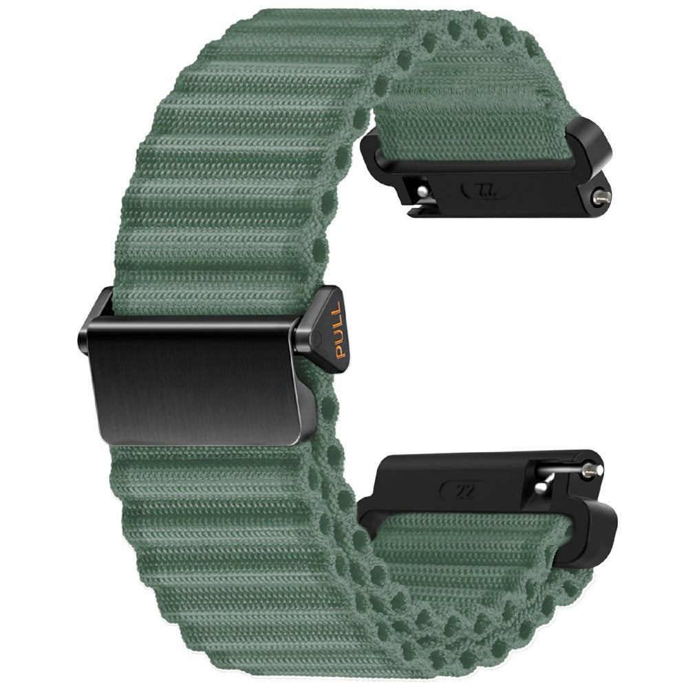 Huawei Watch GT 4 41mm / Garmin Venu 3S Watch Strap 18mm Wave Design Nylon Wrist Band - Army Green#serie_4