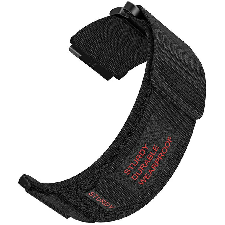 20mm Nylon Watch Band for Samsung Galaxy Watch FE 40mm / Watch7 44mm / 40mm Loop Fastener Strap - Black#serie_3