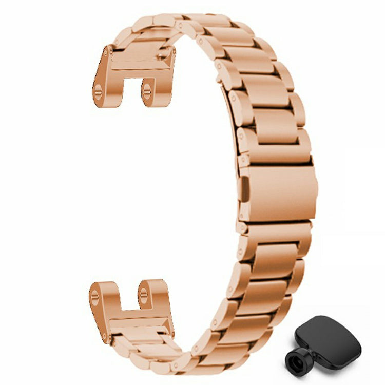 Garmin Lily Watch Band Three Bead Solid Stainless Steel Replacement Strap - Rose Gold#serie_2