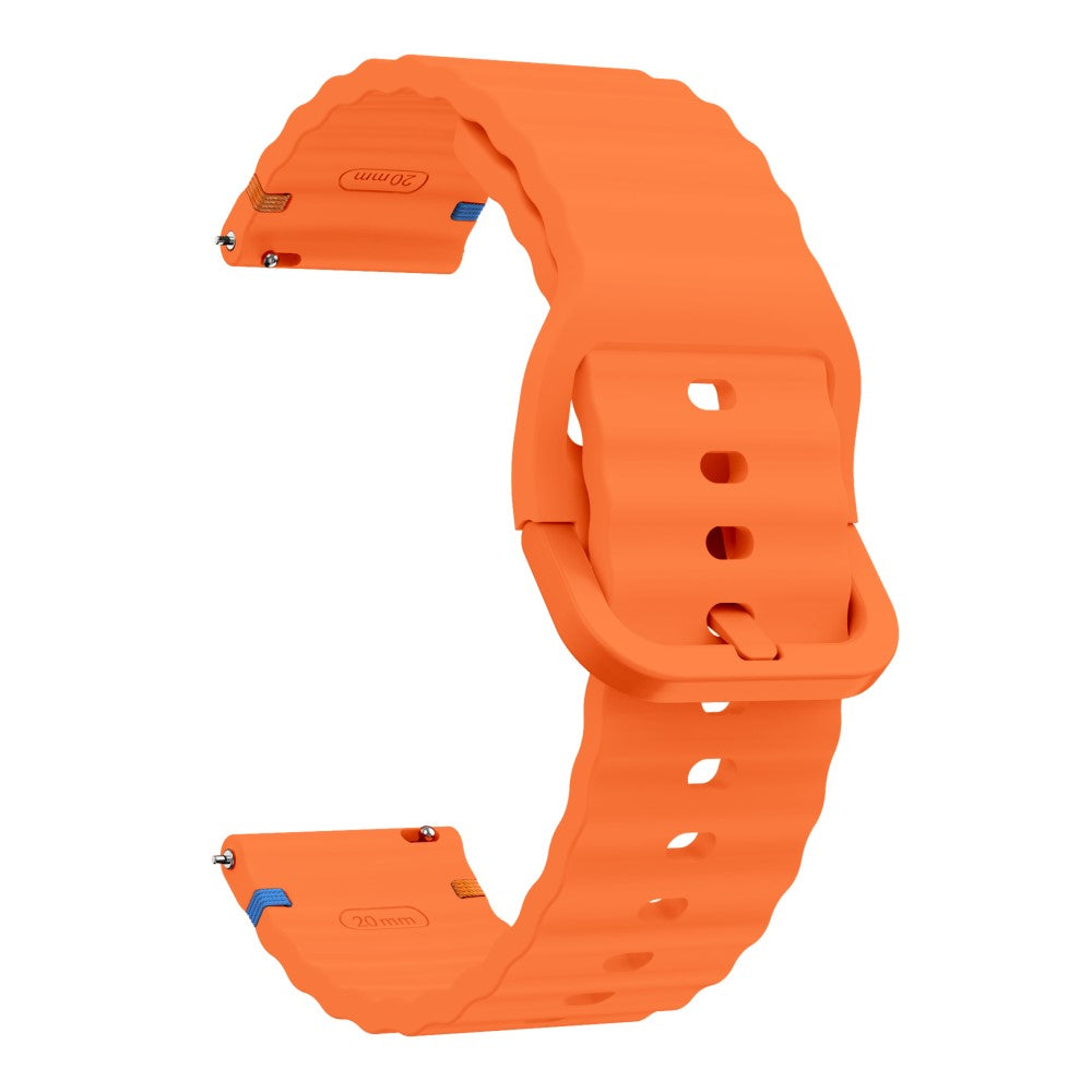 KALEBOL Silicone Band Huawei Watch 4 - 22mm Wave Design Watch Strap - Orange#serie_2