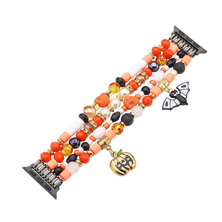 Halloween Beaded Strap Apple Watch Series 49mm - 45mm - 44mm - 42mm - Bat#serie_3