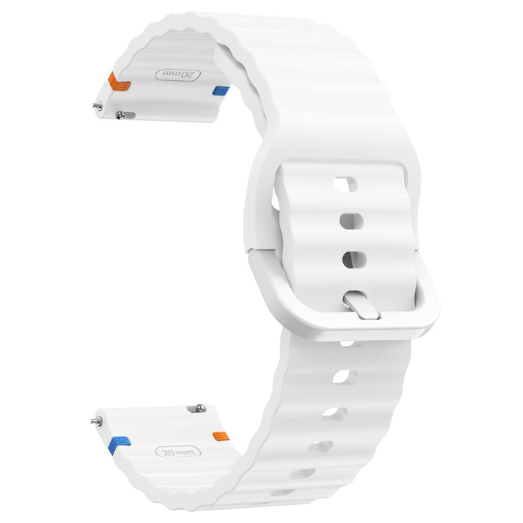 22mm Silicone Band Xiaomi Watch S4 Sport / Redmi Watch 5 Active Wave Design Watch Strap - White#serie_3