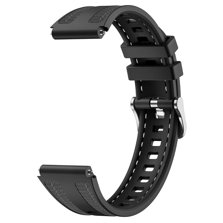 18mm Strap Huawei Watch GT 5 41mm / GT 4 41mm / Garmin Venu 3S Universal Silicone+Nylon Watch Band - Black#serie_1