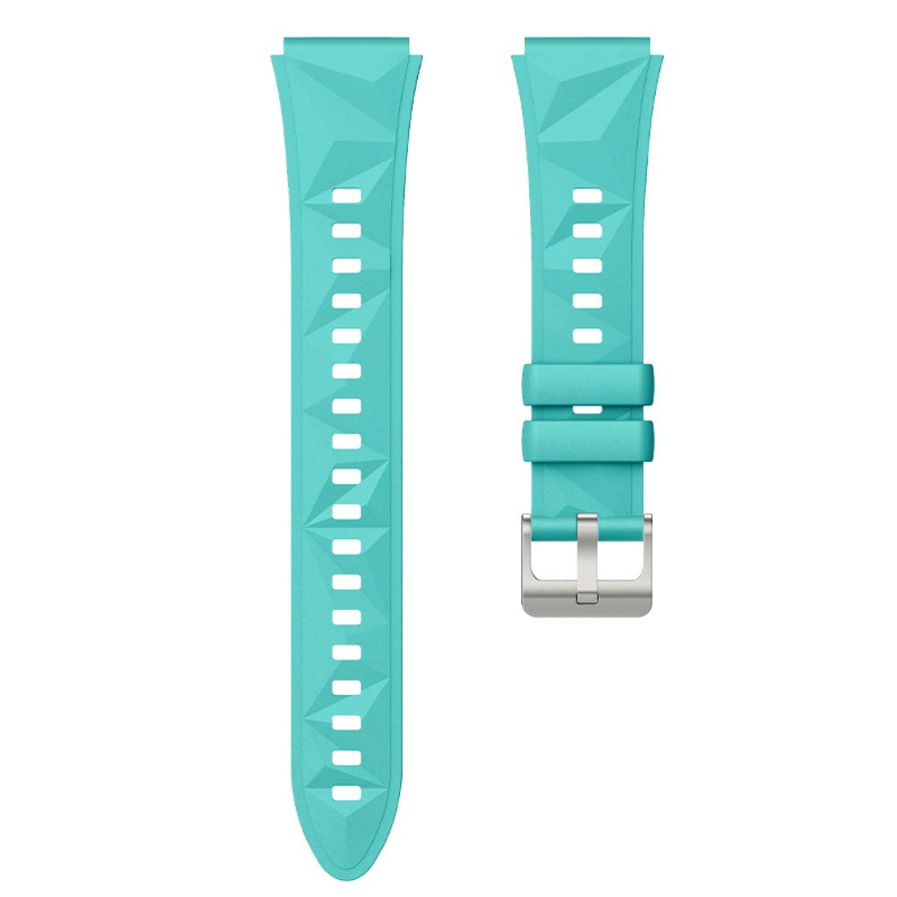 18mm Strap Huawei Watch GT 5 41mm / GT 4 41mm / Garmin Venu 3S Rhombus Pattern Universal Silicone Watch Band - Teal#serie_10