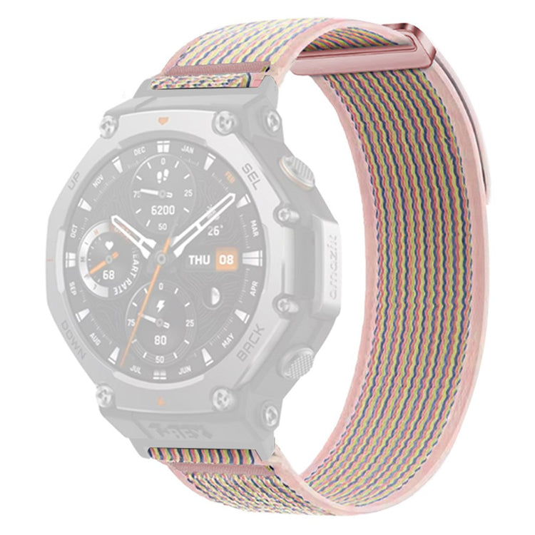 Huami Amazfit T-Rex 3 Watch Strap Nylon Loop Adjustable Wrist Band with Connector - Pink#serie_2