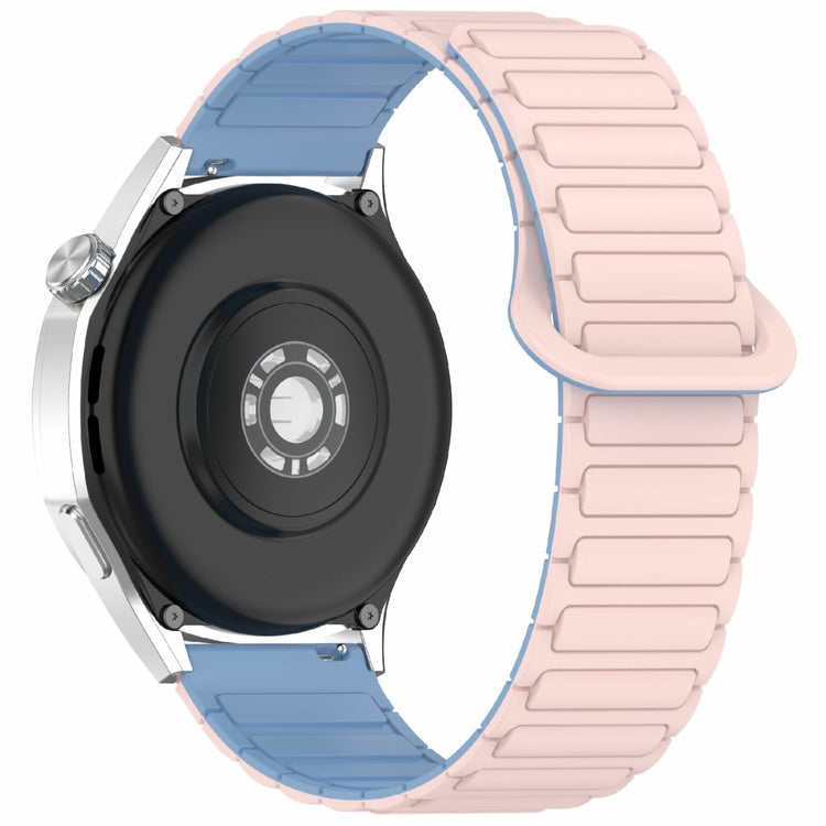 Samsung Galaxy Watch7 44mm / 40mm / Watch FE 40mm / Watch6 40mm / 44mm Silicone Band Dual Color 20mm Magnetic Watch Strap - Pink / Blue#serie_3